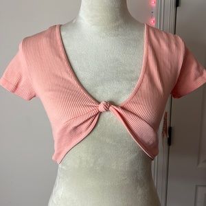 Pink areopostal cropped top !!